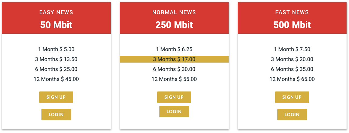 Xennews Pricing