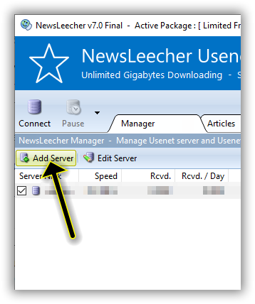 Newsleecher Newsreader Add News Server