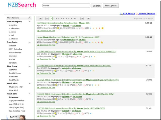 Nzbsearch Result Page
