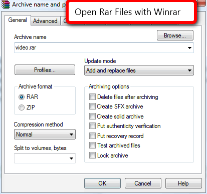 Winrar to Open Rar Files